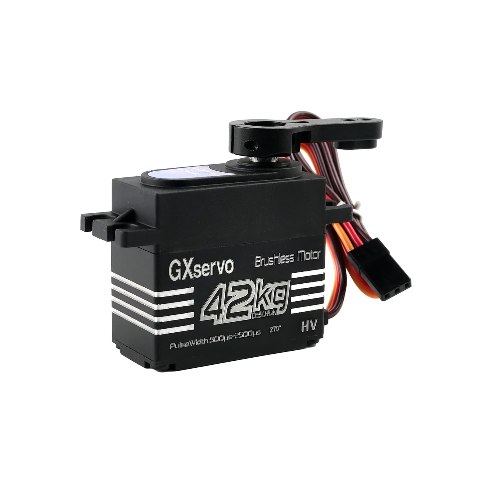 Servomotore Digitale 42KG con Ingranaggi in Metallo, Motore Brushless, Angolo 180/270 Gradi, Alta Coppia, Impermeabile, per Auto RC, Robot e Parti di Ricambio Fai-da-Te