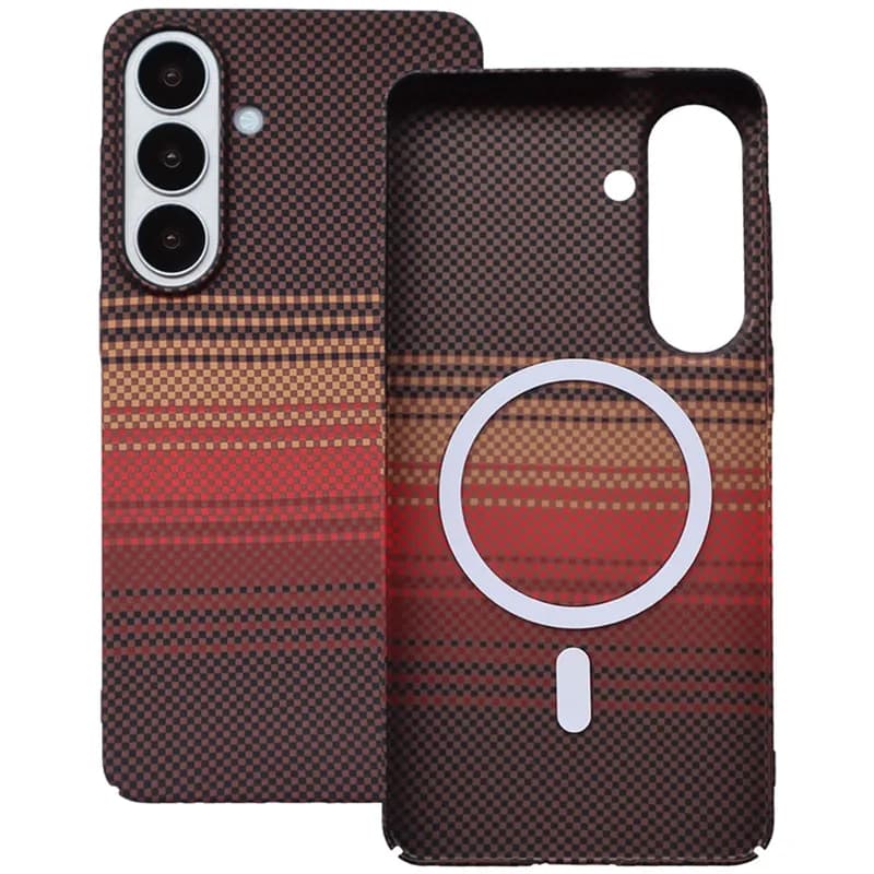 Magnetic Phone Case with Carbon Fiber Texture for Magsafe Samsung S26 S25 S24 Plus S23 S22 Ultra A55 A56 A15 A57 MagSafe Opaca Cover