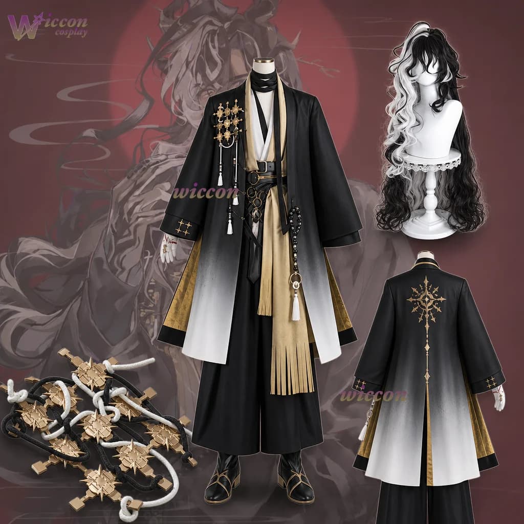 Game Arknights Cosplay Costume-Wang Uniform Halloween Carnival Christmas Play Role Man Chinese Style Hanfu Clothing Set