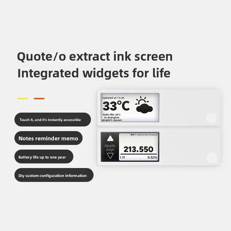 NFC E-Ink Smart Label Magnetic Sticky Note Reminder Memo Fridge Magnet DIY Customizable Display