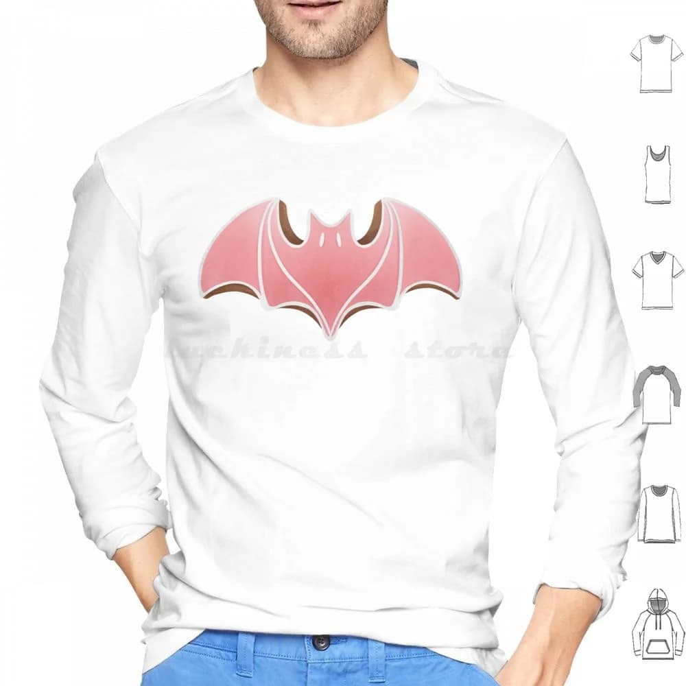 Batty per te! Felpe con cappuccio a maniche lunghe pipistrello rosa animale zucchero biscotto carino Kawaii spettrale