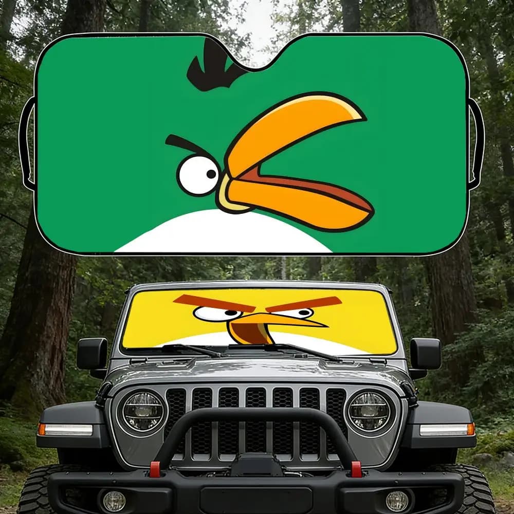 Parasole per Parabrezza Auto | Parasole Pieghevole per Auto | Protezione UV per finestre e copertura solare C-Angry Birds