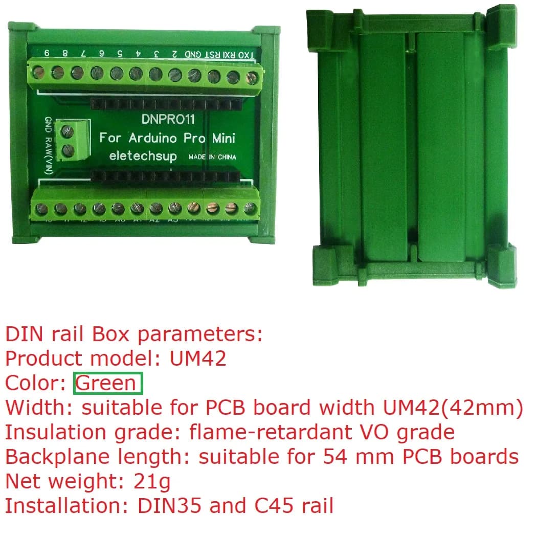 Per Arduino Pro mini Board PLC controller industriali Smart Home montaggio su guida DIN modulo adattatore morsettiera a vite