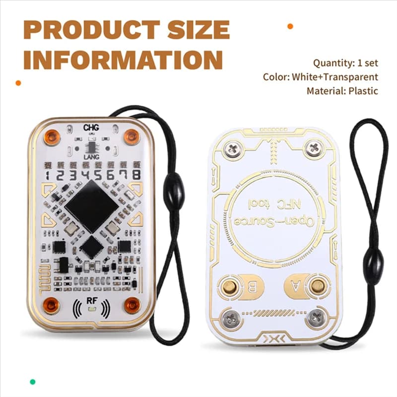 B24B Chameleon Ultra RFID Smart Chip Reader + T5577 Portachiavi + 2XUID Card Smart Emulator IC ID Card Decodifica NFC Lettura Scrittore