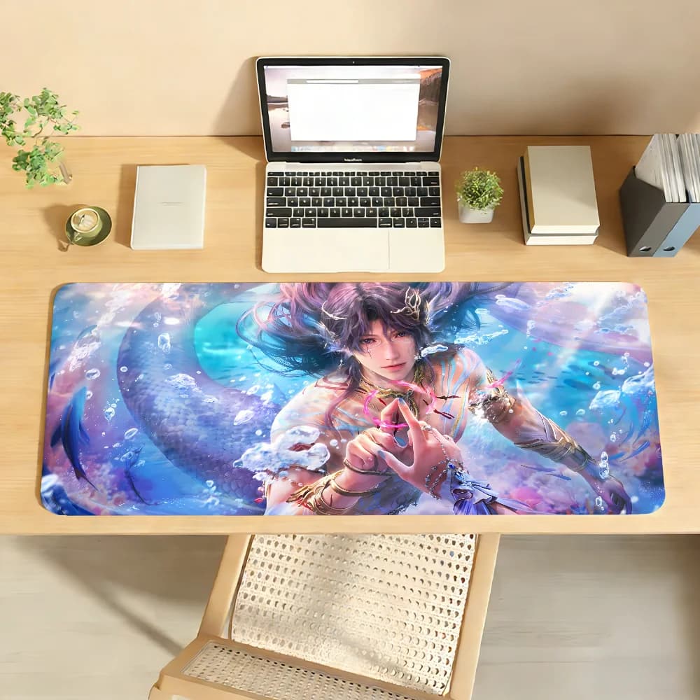 Tappetino per mouse Love and Deepspace Rafayel, antiscivolo, con bordo bloccabile, per PC, laptop, accessori per ufficio, tastiera in gomma, grande, per giochi