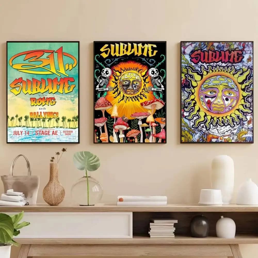 Band Sublime Classic Movie Posters HD Quality Poster Wall Art Painting Study Nordic Home Decor
