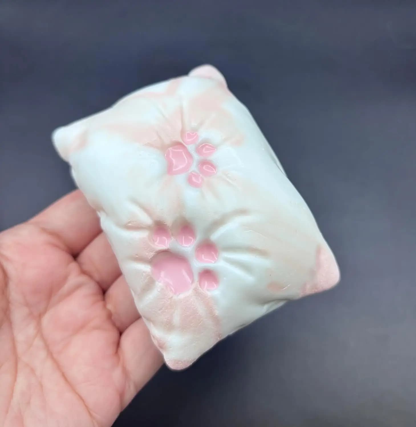 Frozen Butter Textured Strawberry Pillow cat paw Taba Squishy Toy