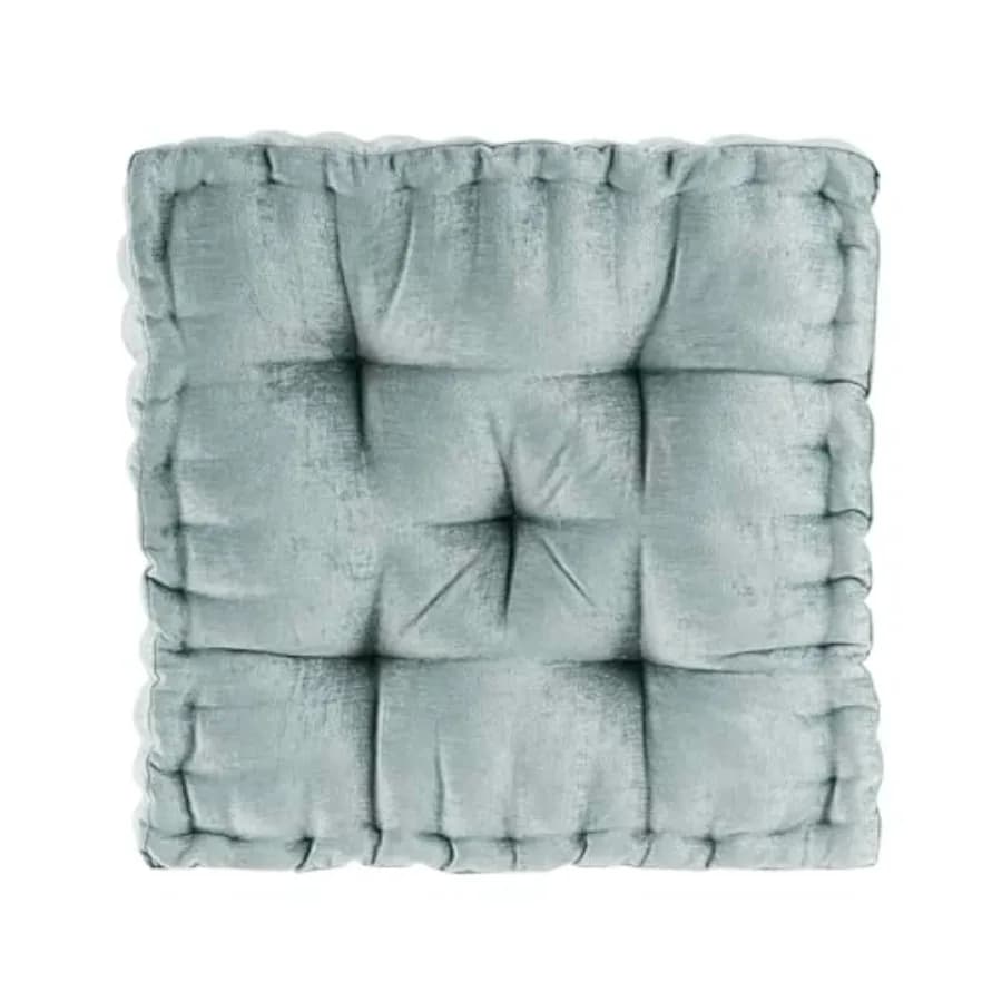 Azza Floor Pillow Large Cushions Sitting for Adults Floor Pillow for Meditation or Yoga Lustrous Chenille Tufted with Scalloped