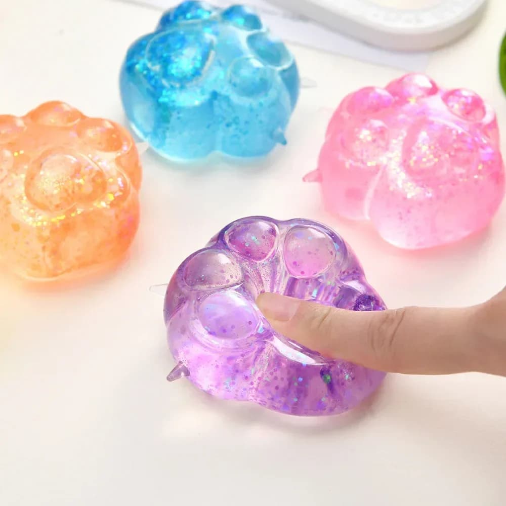1Pc maltose cat paw pinch music, decompression aurora vent ball slow rebound creative decompression toy
