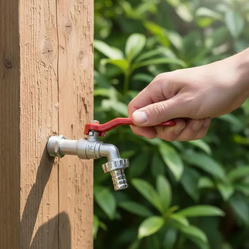 Accessorio per Irrigazione Giardino, Rubinetto a Leva 1/2x3/4 in Lega di Zinco con Maniglia Rossa, Adattatore per Rubinetto, Connettore per Tubo