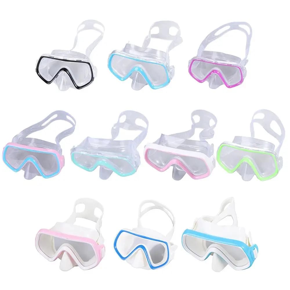 Pvc Strap Swimming Goggles for Kids Anti-Fairing With Nose Cover Swimming Goggles For Pool Colors Bright Swim Goggles For Snorkeling Anti-loss Girls