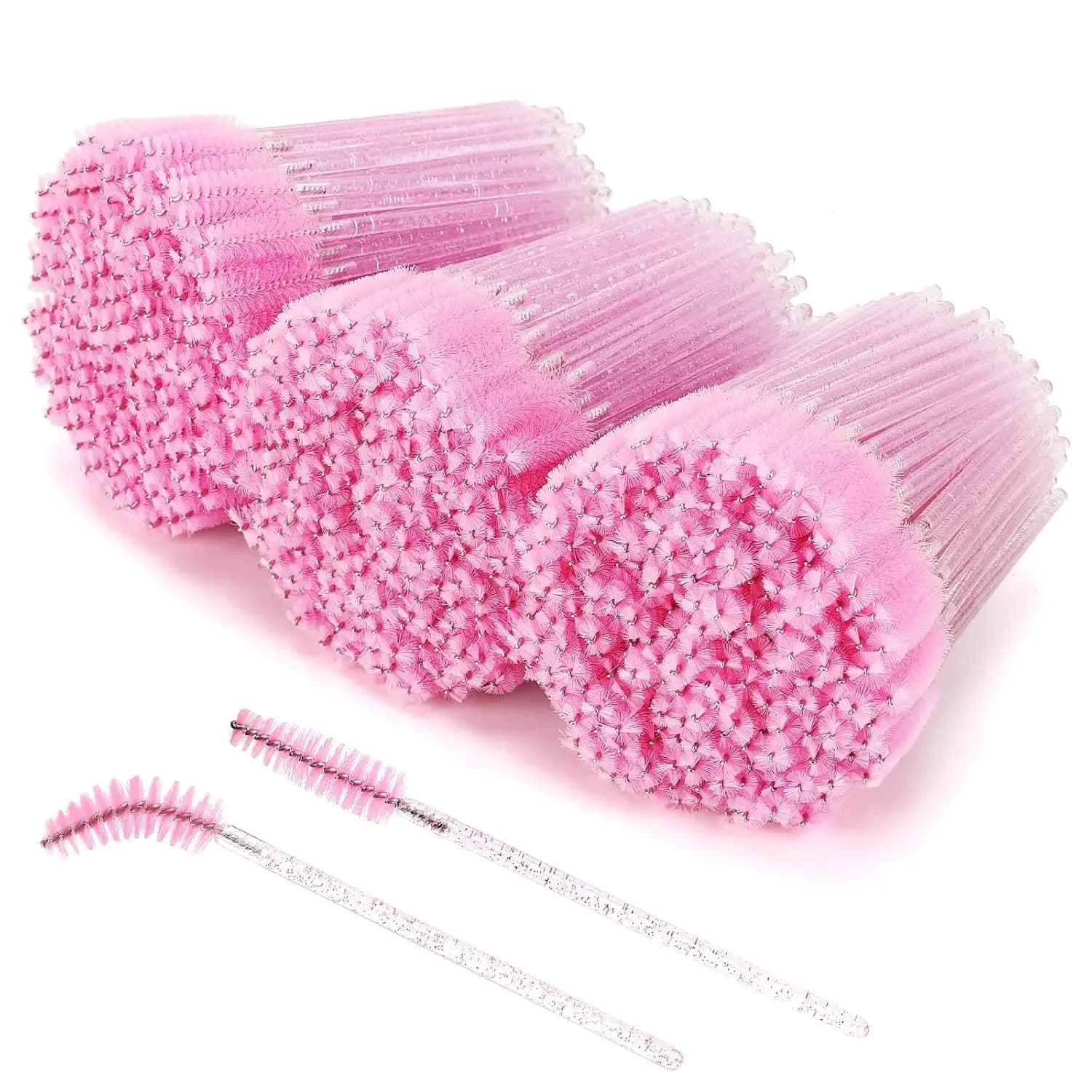 50/100/200PCS Crystal Rod Disposable Eyelash Brushes, Eyelash Extension Wands, Professional Makeup Beauty Tools