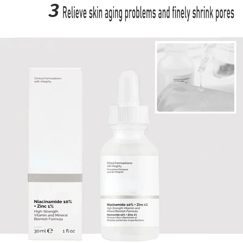 Essenza sbiancante al magnesio Niacinamide, pori schiarenti e termoretraibili, vitamine e minerali ad alta resistenza