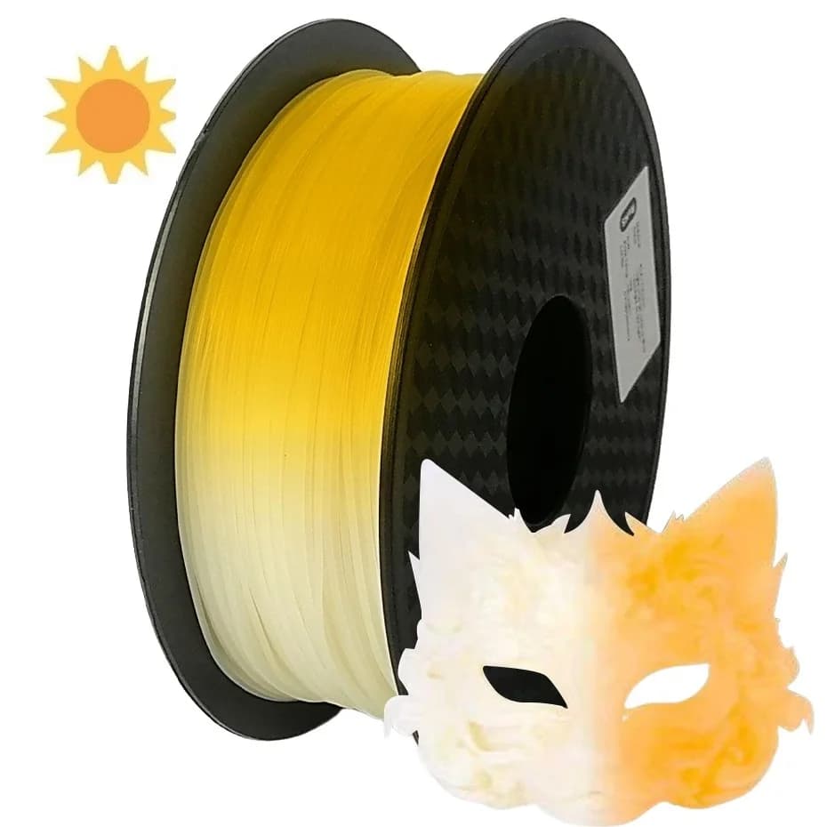 UV Color Change PLA Filament 1kg/500g/250g/200g 1.75mm 3D Printer Filament PLA Sunlight Reaction White To Green Pink Blue Purple
