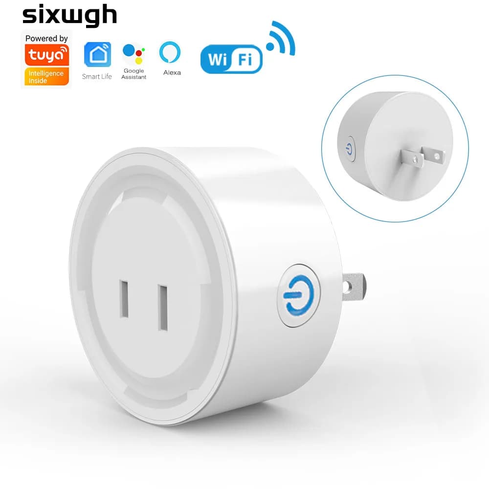 Adattatore WIFI SIXWGH Tuya per presa giapponese a 2 pin, mini dispositivo fai-da-te per la casa intelligente, timer con telecomando, supporta Alexa, presa intelligente.