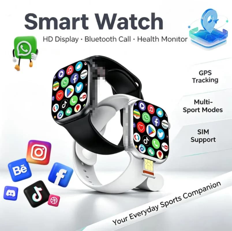 CD20 Unisex Multifunctional Outdoor Sport Smartwatch Android Built-in GPS Independent SIM Call Large Storage Fitness Watch