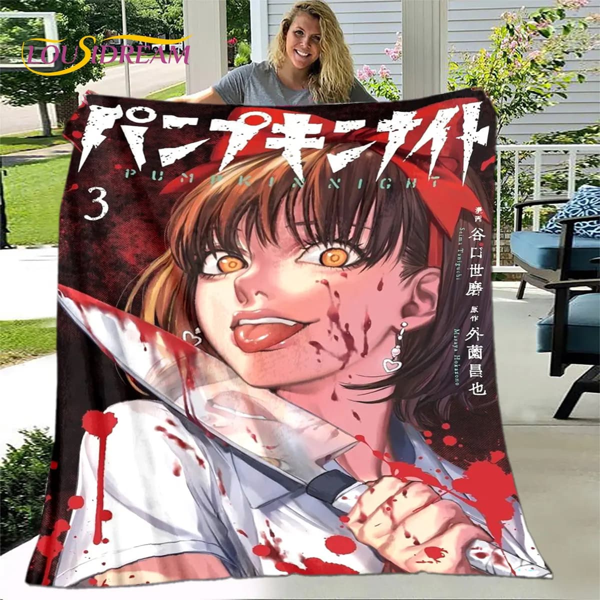 Junji Ito Tomie Kawakami Ghost Soft Plush Blanket, coperta in flanella per soggiorno, camera da letto, letto, divano, copertura da picnic