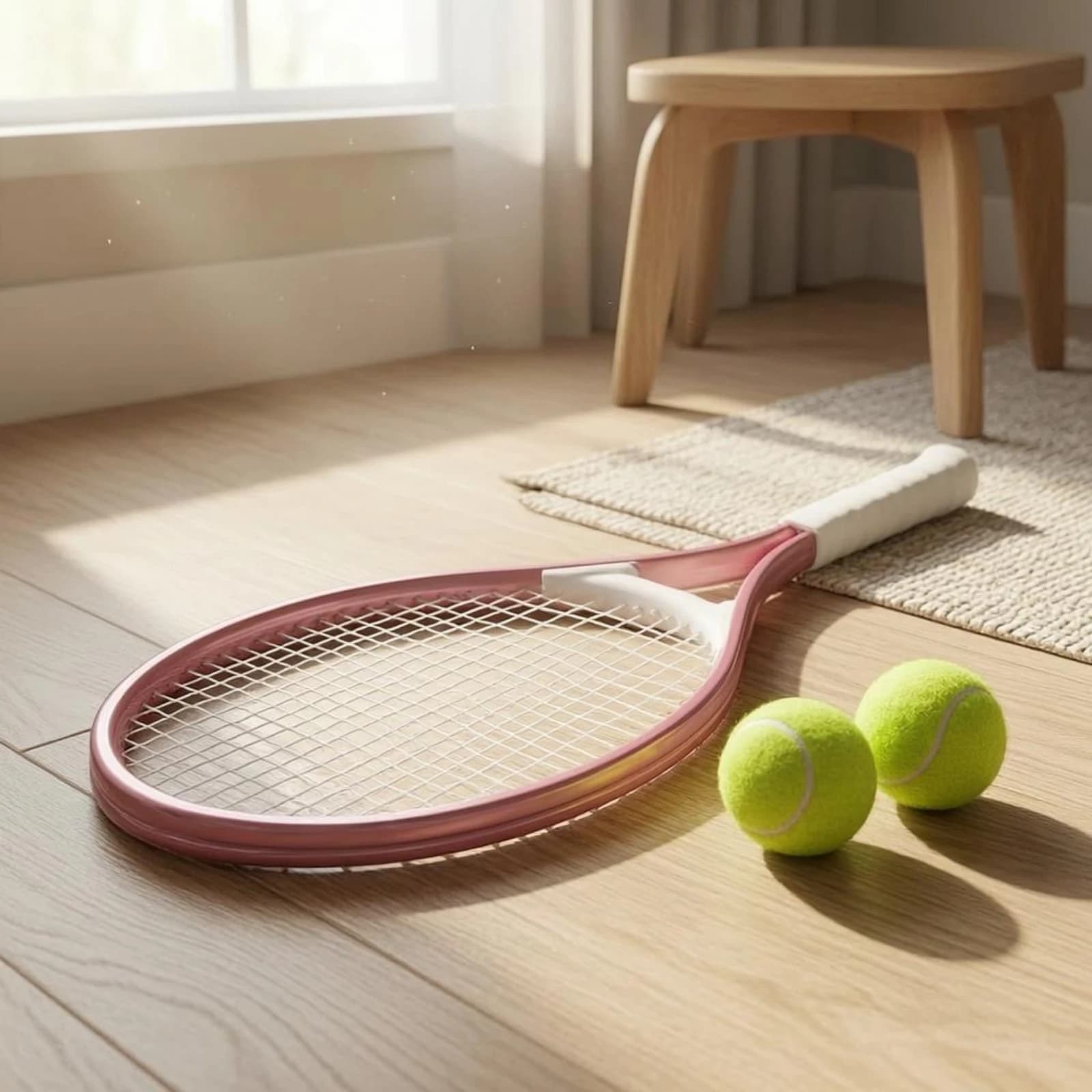 Children's Tennis Racket Wrapped Handle Beginner Tennis Racket Sports Gear Lightweight 520 Mm for Beginners