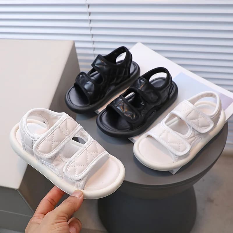 Sandali per Bambini 2026 Estivi, Scarpe da Spiaggia per Bambini, Sandali Chiusi per Bambini Piccoli, Casual Sportivi, Bianchi, Neri