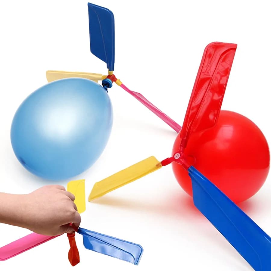 Scientific Kit Propulsion Helicopter with Balloons 3/6/9 Set, Funny Educational Game, Experience Tool, Party and Festival Supplies, Entertainment Fai-da-Te XJM Flying Wheel