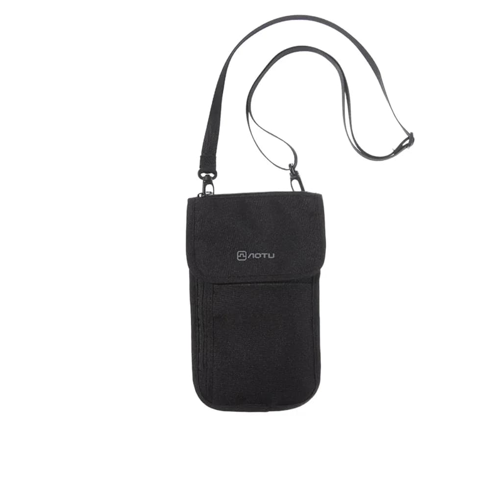 Accessori da viaggio Portafoglio da viaggio Porta biglietti in nylon Custodia da viaggio con cerniera Cachi Nero Porta passaporto per famiglia Carta di credito
