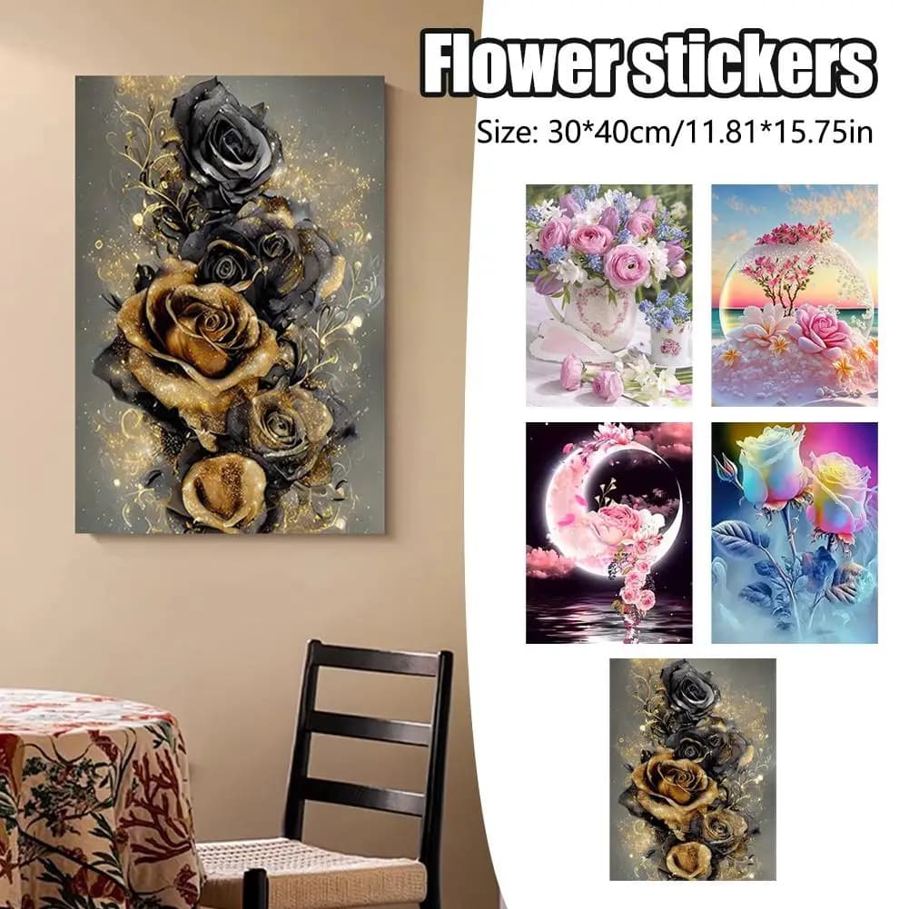 Paint By Numbers Floral Flower Picture By Number Acrylic On Canvas DIY Craft Oil Painting Kit Home Decor Wall Art Gifts