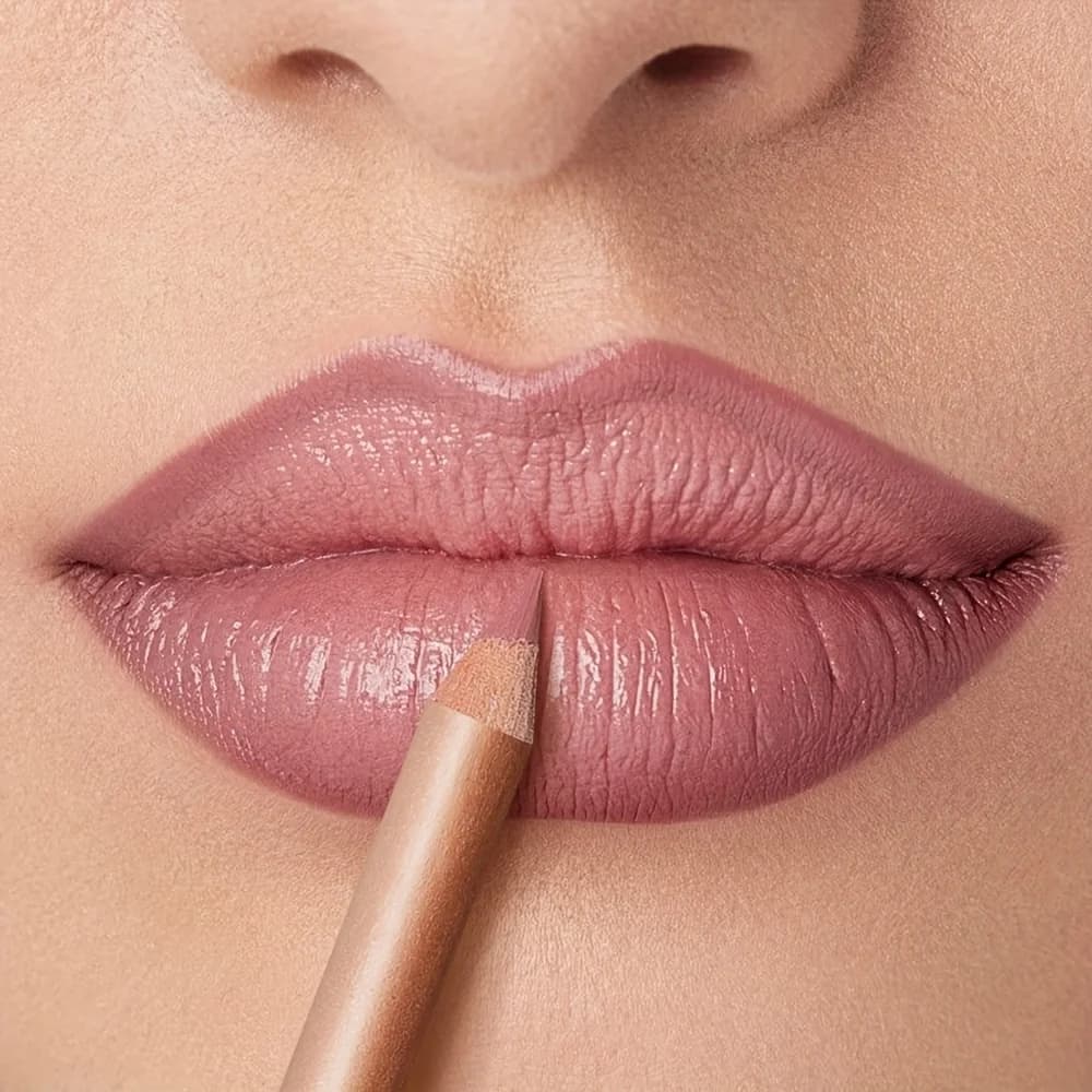 Matte Lip Liner Pencil Nude, Long-Lasting Waterproof, Smudge-Proof, Precise Outline, Smooth Creamy Formula