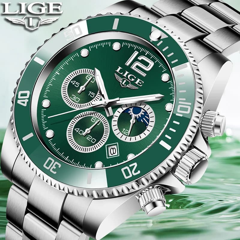 Relogio Masculino LIGE New Men's Military Quartz Watch Top Brand Luxury Fashion Waterproof Watches Man Business Date Chronograph