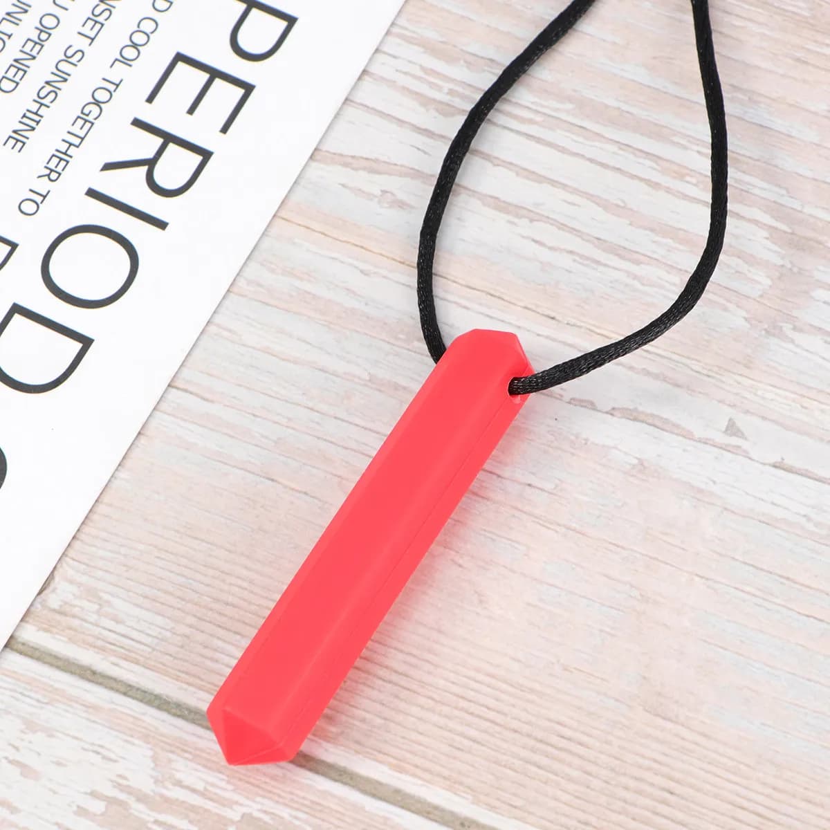1Pcs Baby Teething Necklace Silicone Molar Rod Pendant for Infants Toddlers Safe Chewable Gum Massage Relief Teether Gift