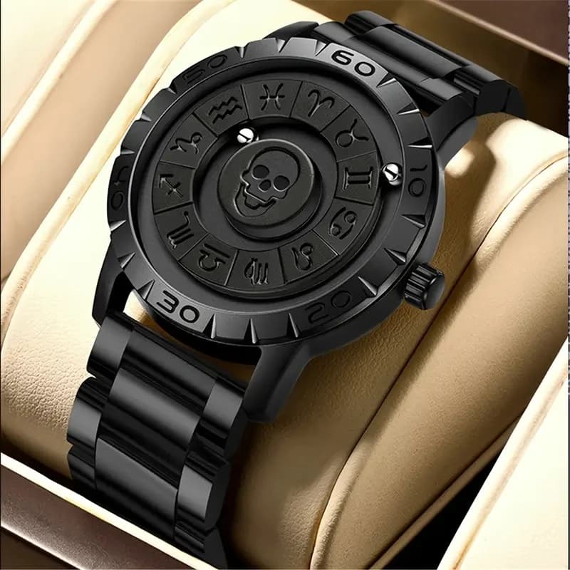 Orologi da uomo con sospensione magnetica alla moda, cinturino in acciaio inossidabile, orologio al quarzo da uomo Reloj Hombre (senza scatola)
