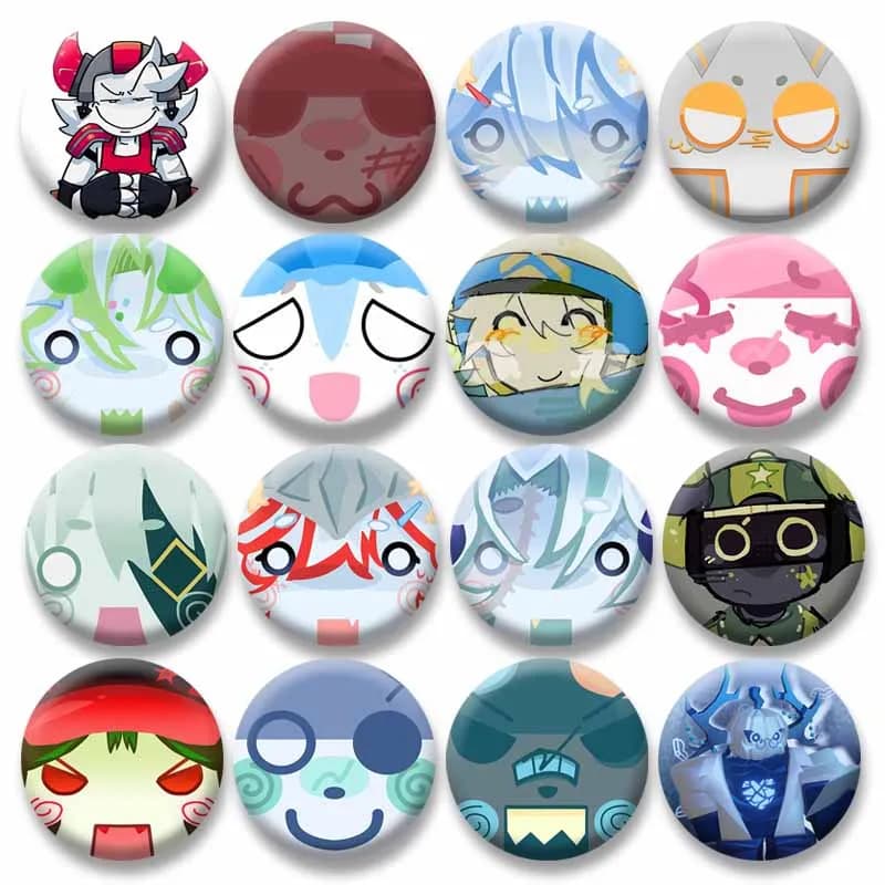 Game P-Phighting Button Pins Subspace Medkit Sword Rocket Cartoon Round Badge Clothes Hat Backpack Brooches Accessories Gifts