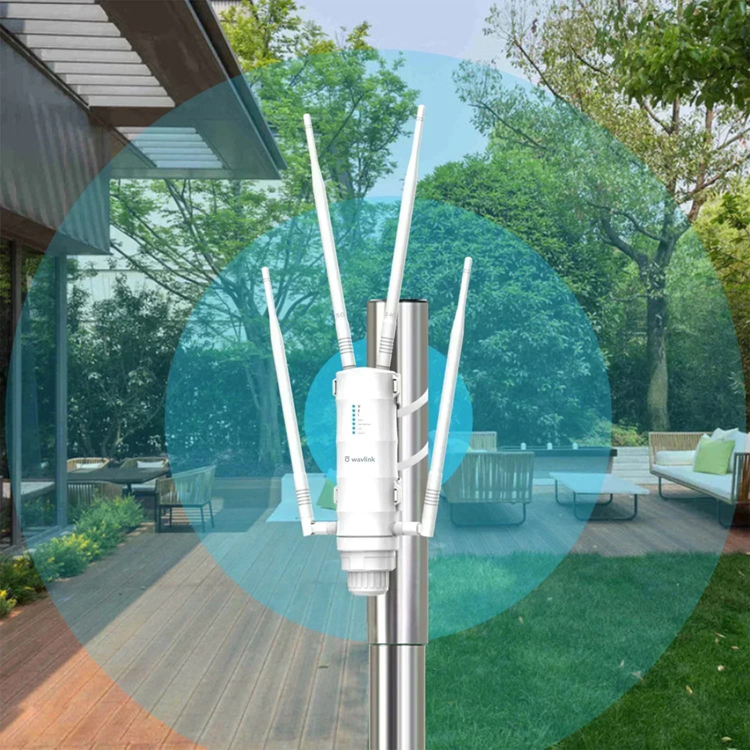 2025 Wavlink Ad Alta Potenza AC1200 Esterna Impermeabile Senza Fili WiFi Ripetitore AP/WiFi Router Dual Dand 5G Antenna di Prolunga A Lungo Raggio