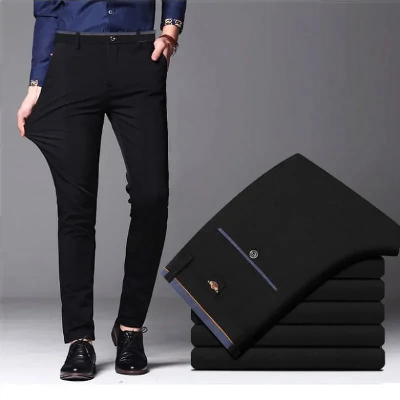 Pantaloni da uomo in tessuto elastico Primavera Estate Pantaloni lunghi dritti casual Pantaloni comodi da uomo casual taglie forti 29-40