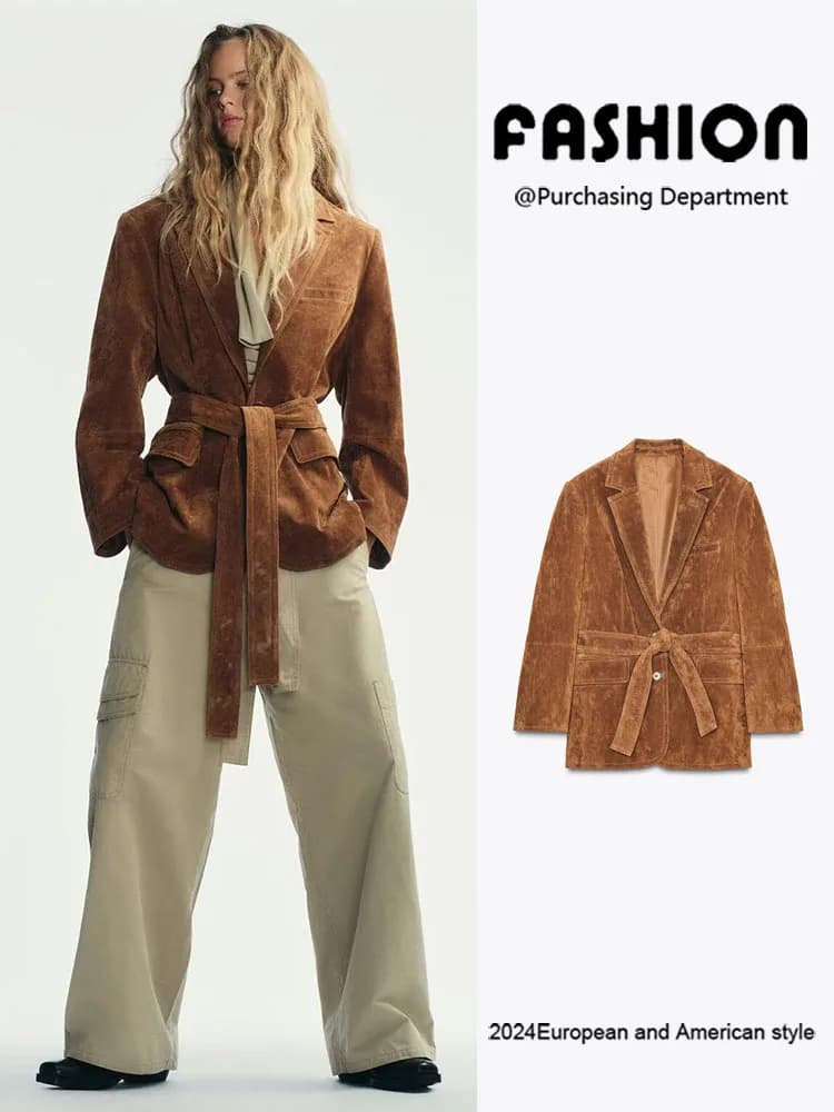 Fashionable Women's Autumn New Arrival Leather Jacket with Padded Shoulder Anti-Fur Coat Stylish Outerwear for Ladies