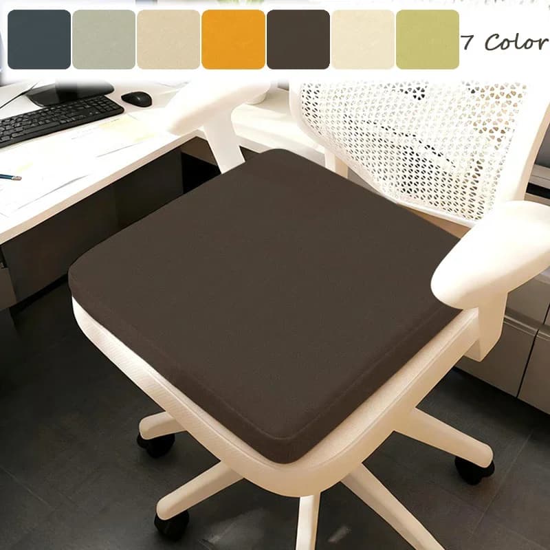 Thick Sponge Elastic Square Mat Seat Pad Chair Cushion Removable Washable Moisture Absorbing for Office Home Prolonged Sitting