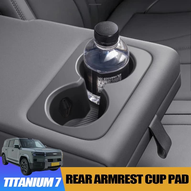 Cuscinetto per tazza in silicone per bracciolo posteriore per BYD Leopard 7 Titanium 7 Scatola portaoggetti per auto Organizzatore interno all-in-one Accessorio automatico