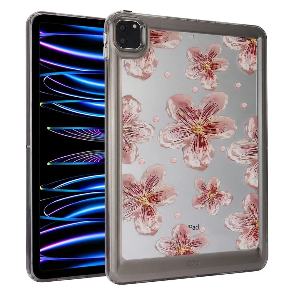 For iPad Pro 12.9 2018 2020 2021 2022 12.9 Inch Case Printed Acrylic TPU Hybrid Shockproof Protective Tablet Cover