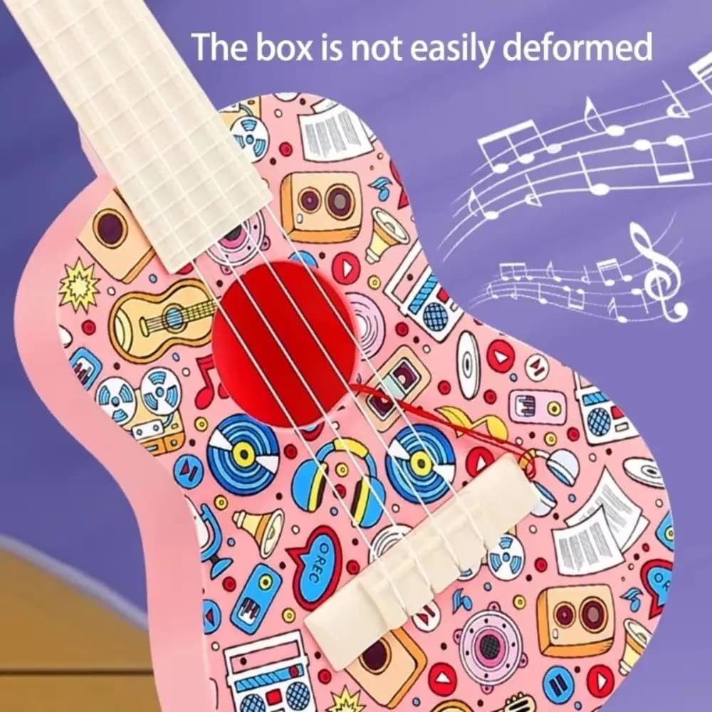 Ukulele a 4 Corde Simulato a Forma di Animale con Manopole Regolabili, Chitarra per Bambini, Strumento Musicale Classico Durevole per Principianti