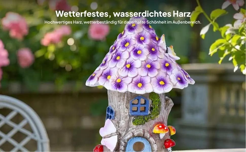 Scultura da giardino Luci solari a fungo uniche per casa delle bambole per giardino domestico