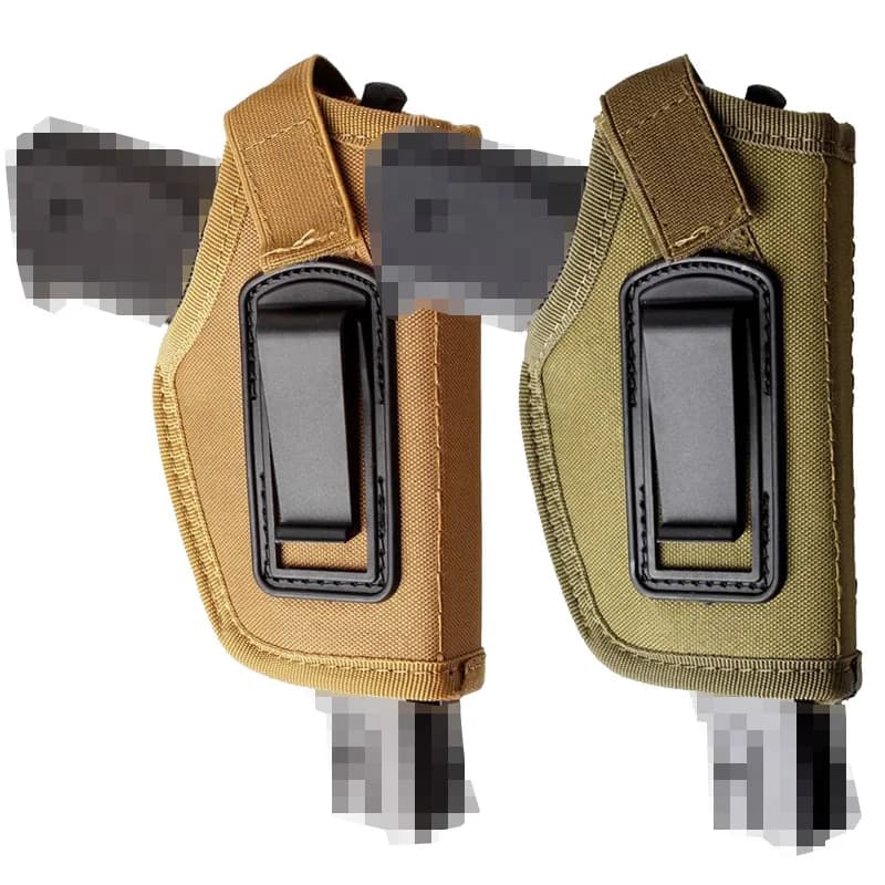 Universal tactical gun case with metal clip for hidden transport belt for gun G 17 Makarov 9mm of all sizes