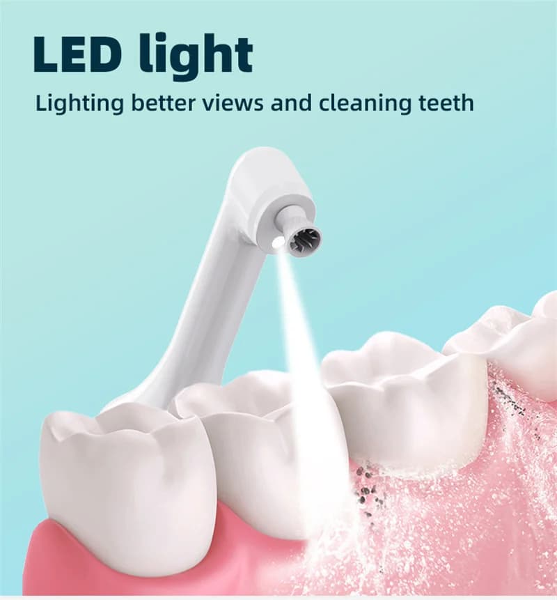 VV Strumento per lucidare i denti dentali Massaggiagengive elettrico Set per schiarire i denti Set di pulizia per uso clinico con 5 teste di lucidatura e 5 * modalità