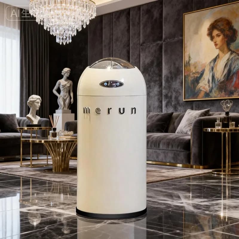 Cestino Intelligente in Acciaio Inossidabile con Sensore Automatico, Contenitore per Rifiuti per Cucina, Camera da Letto, Soggiorno, Bagno