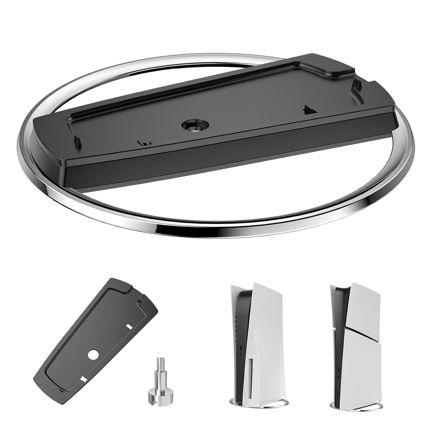 Vertical Stand for PS5 Pro/Slim Console, Aluminum Alloy Base with Screw, Anti-Slip Stable Holder, PlayStation5 Stand Accessories
