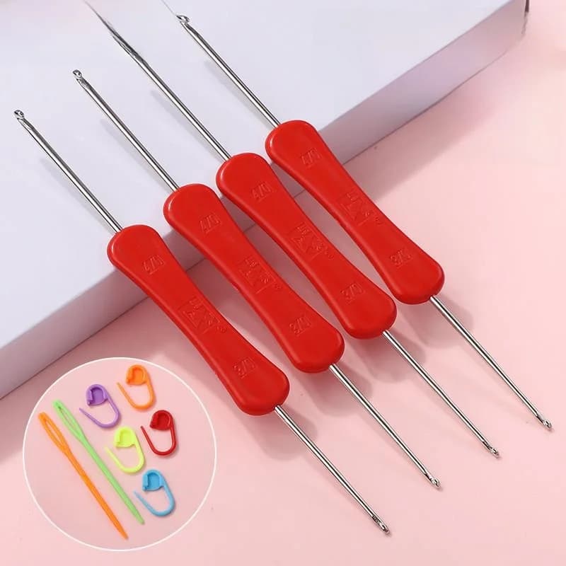 Double-Headed Crochet Needle Hand Knitting Tool Thick Thin Sweater Needle Small Hook for Hat Doll Extended Length Crochet Hooks
