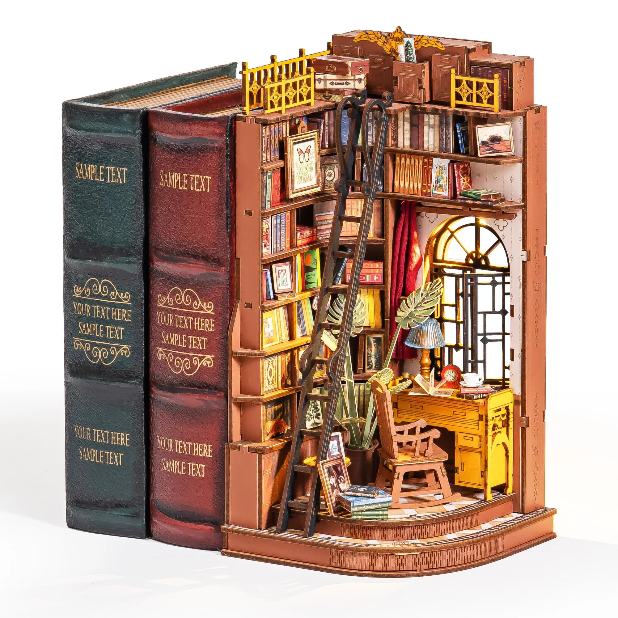 Fa-da-Te Rolife Kit for Silent Angle, Book Clips, 3D Model Library Decoration Puzzle, Adult Book Lovers Gift