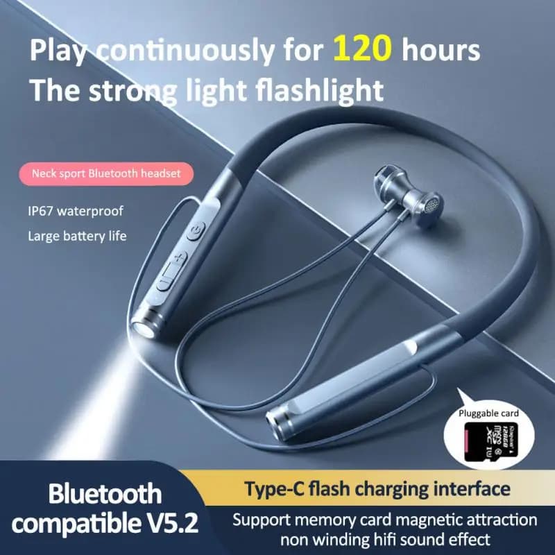 K12 Magnete Collo Appeso Cuffia Stereo Bass Wireless Bluetooth-compatibile Sport Auricolari Impermeabile TF Card Vendita Calda Nuovo