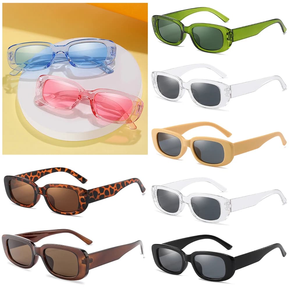 Retro Women Sunglasses Square Frame Anti UV400 Men Sun Glasses Brand Design Eyeglasses Carnival Party Eyewear New Ins