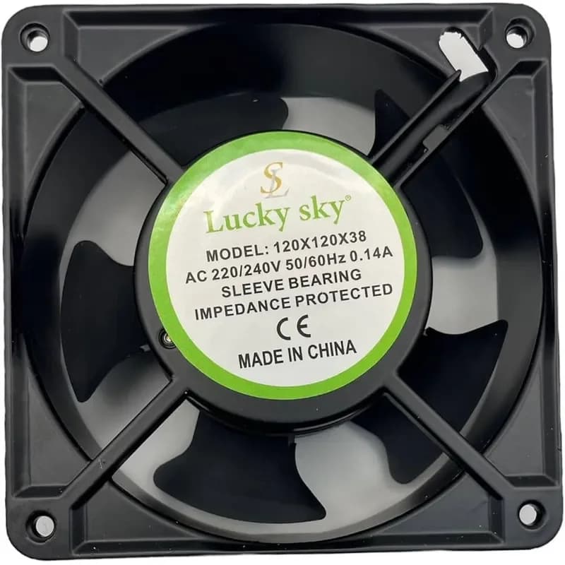 Lucky sky 120X120X38 AC 220V 0.14A 12cm Cabinet Cooling Fan for Electronics Enclosure