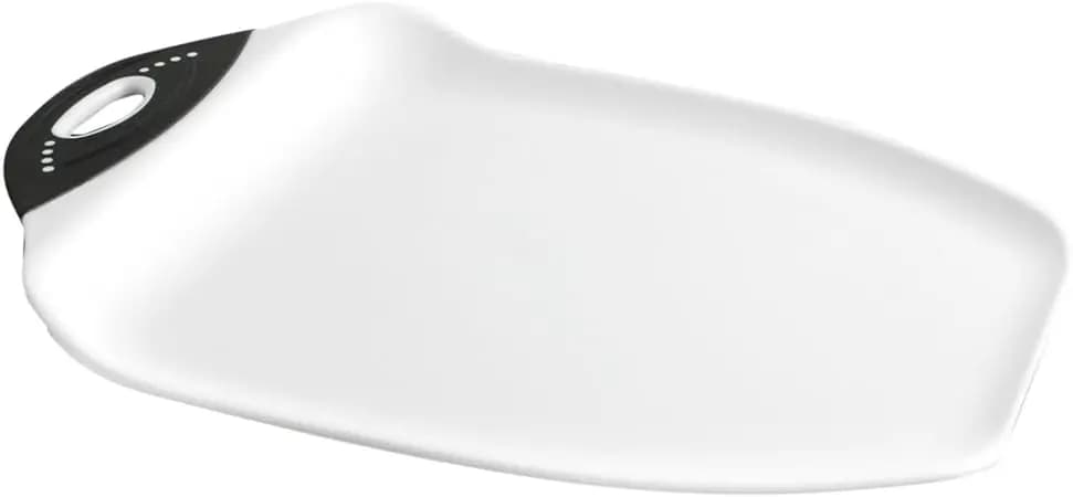 White T-shirt with Black Handle, 9,5x13 Inches, Anti-slip and Dishwasher Washable for Easy Food Preparation