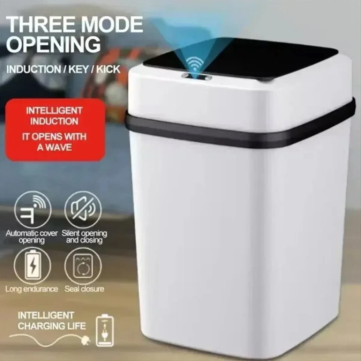 A20I Smart Trash Kitchen Bathroom Recycling Automatic Sensor Dustbin Electric Waste Bin Waterproof Wastebasket for 13L